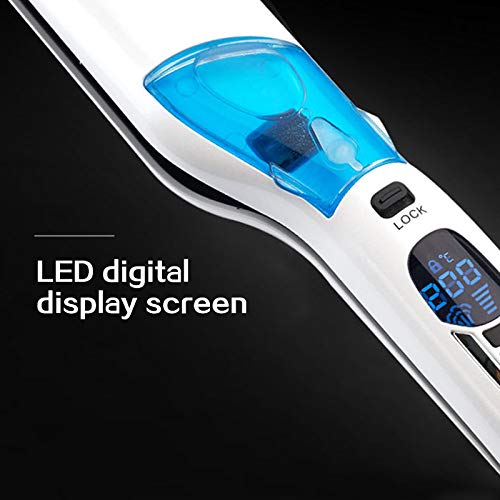 Negative Ions Hair Straightening Brush Fast Heat up for Thick Coarse Long Hair - White