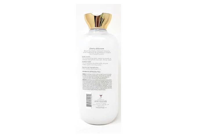 Cherry Blossom 2 in 1 Body Wash &amp Bubble Bath 16 fl oz &amp Cherry Blossom Butter Body Cream 8 oz (Pack of 2)