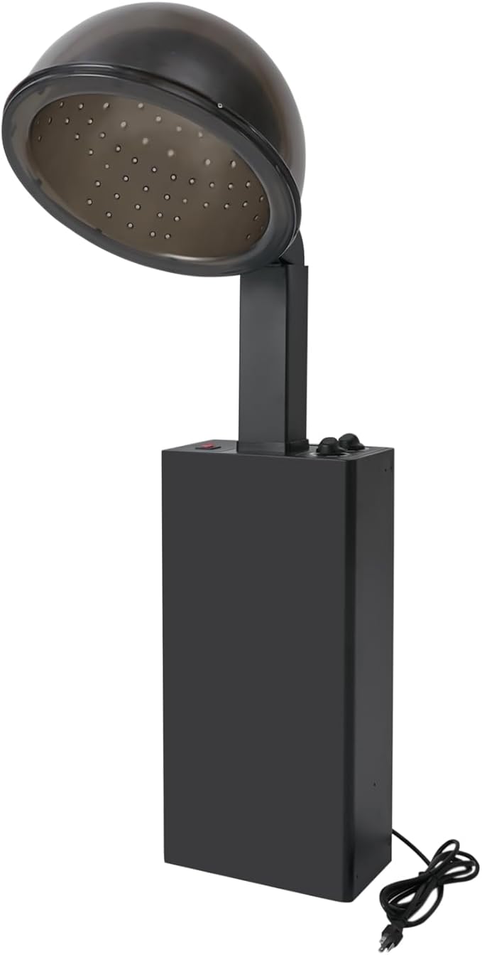 Salon Hooded Hair Dryer 1200W Portable Hooded Standing Salon Dryer with 0-60min Timer and 3 Temp Settings Adjustable Professional Stand Dryers Machine for Homes Beauty Salons