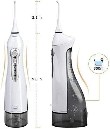 Cordless Water Flosser Teeth Cleaner USB Rechargable Dental Oral Irrigator for Home and Travel IPX7 Waterproof 3 Modes and 3 Jet NozzlesWater Flosser for Oral Care