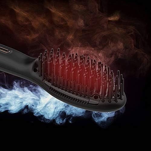 WJREGG Hair Straight Comb LED Temp Display Anti-Scald Structure Design Function Electric Comb Heat Hot Comb Straightener
