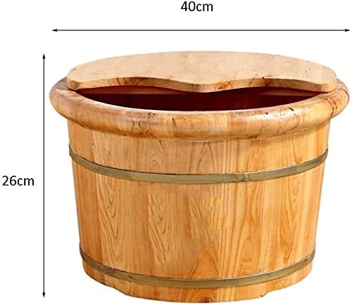 Foot Tub Wooden Foot Basin Household Gift Foot Bath Barrel Wooden Foot Tub Thicken Foot Basin Wooden for Soaking Feet Massager Foot Tub Bucket Foot Spa Tub Foot Soaking Foot Soaking Household Items De
