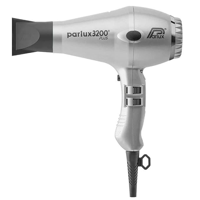 Parlux 3200 Plus Silver Hair Dryer and Miracle Detangling Brush Medium Size Nylon &amp Boar Bristles for All Hair Types – Blush Pink