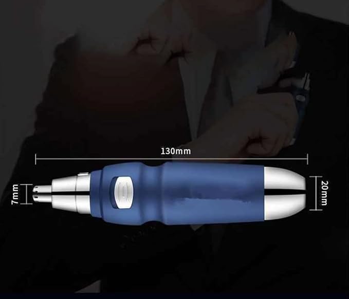 Nose Hair TrimmerElectric Shaving Nose Ear Trimmer Safety Face Care Nose Hair Trimmer (Color : Blue Size : 13 * 2 * 0.7cm)