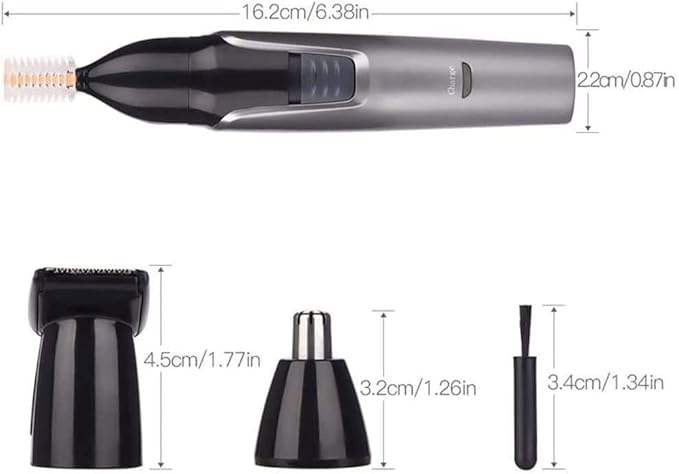 3 in 1 Ear and Nose Hair Trimmer for Men and Women Rechargeable Waterproof Eyebrow Hair Remove Facial Hair Trimmer for Bathroom Travel Hotel Easy Cleansing