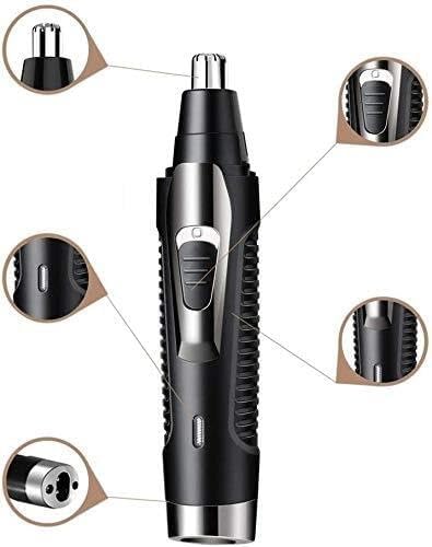 Ear and Nose Hair Trimmer Clipper - Professional Painless Ear and Facial Hair Trimmer for Men and Women Rechargeable Waterproof Dual Edge Blades for Easy Cleansing(Black)