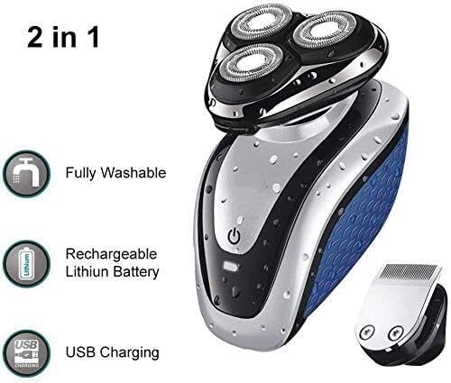 Electric Shavers for Men Mens Electric Razor 2 in 1 Dry Wet Waterproof Face Rotary Shaver Travel USB Rechargeable for Dad Husband Man