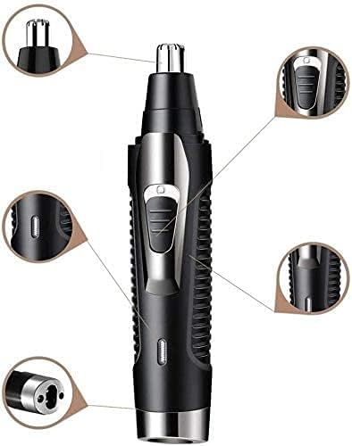 Nose and Ear Hair Trimmer 2 in 1 Ear Nose Hair Trimmer Clippers for Men and Women USB Rechargeable Waterproof Stainless Steel Head Easy to Cleaning and Carry Black