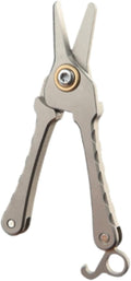 Titanium Alloy Round Nose Scissors Multipurpose Facial Hair Trimmer for Eyebrows Beard and Cuticles