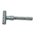 G.B.S Adjustable Double Edge Butterfly Razor Stainless Steel Knurled Handle Ergonomic Non Slip Grip