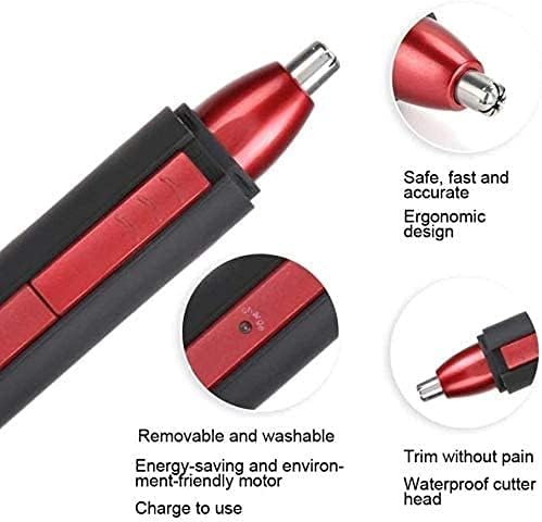 QIYUDS NoseHair Trimmer Professional IPX7 Waterproof USB Rechargeable with Stainless Steel Blades for Eyebrows Ear Hair
