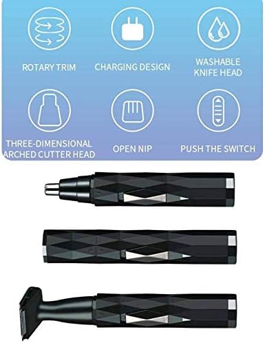 Nose and Ear Hair TrimmerUSB Rechargeable Nose Hair TrimmerPainless Ear Nose Hair Trimmer Clippers for Men and WomenWaterproof Dual Edge Blades