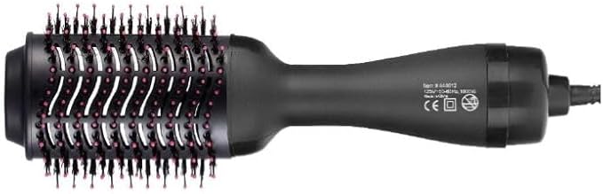 ENZO Milano Ceramic Blow Dryer &amp Round Styling Brush Ceramic Blow Dryer Frizz-Free Results Travel-Friendly