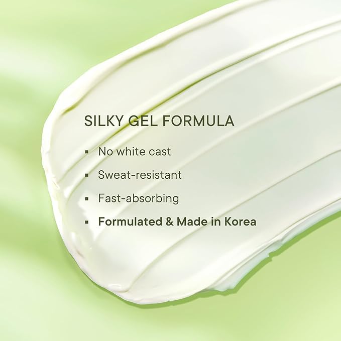 Queench Bravocado SPF 50+ PA++++ Korean Sunscreen Gel | UV Protection with Avocado Oil &amp Vitamin E | Lightweight Non-Sticky Hydrating | Broad Spectrum UVA UVB | For All Skin Types | 50ml