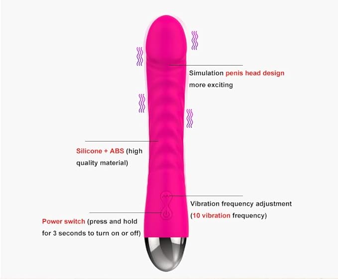 Electric Handheld Vibratorsmassager Electronic for Foot Or Neck Waterproo -Clitioral Silent Relaxes Muscles 10 Modes Vibrating Massager Personal for Adult Tools Couples Relaxation TR05