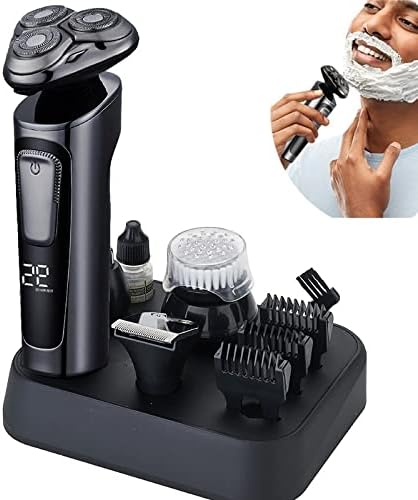 Head Shavers for Bald Men Multi-Function 4D Electric Shaver for Men Grooming Kit Shaving Machine USB Charging Wet &amp Dry Waterproof LCD Display Face Care