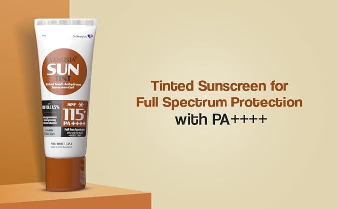 Ven.usia Tinted sunscreen SPF115I Full spectrum protection I UVA UVB Blue light protect I with Anti-oxidant I Sweat &amp water resistant I No white cast I clinically tested for all skin types I 50