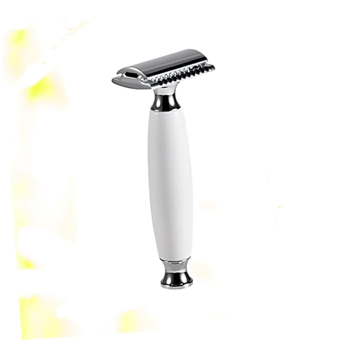 balacoo 3pcs Men's Razor Double-sided Manual Razor Blade Vintage Shaving Machine Modern Design Lightweight