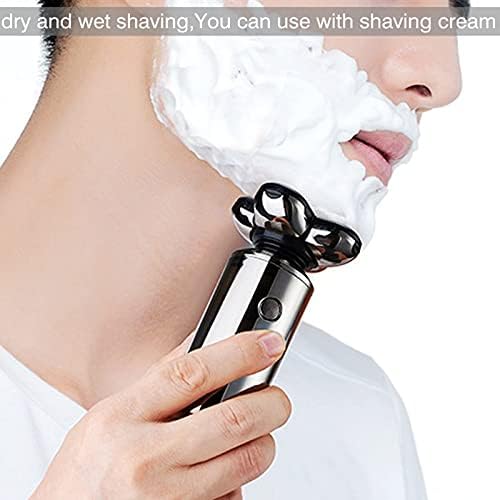 Electric Razor for Men 5in1 Digital Display Wet Dry Electric Shaver Men Bald Shaving Machine Beard Hair Trimmer Body Facial Electric Razor Rechargeable
