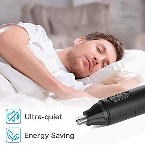 Ear and Nose Hair Trimmer for MenBattery-Operated Nostril Nasal Hair Cleaning System Lightweight Waterproof Hair and Beard Clippers for Women