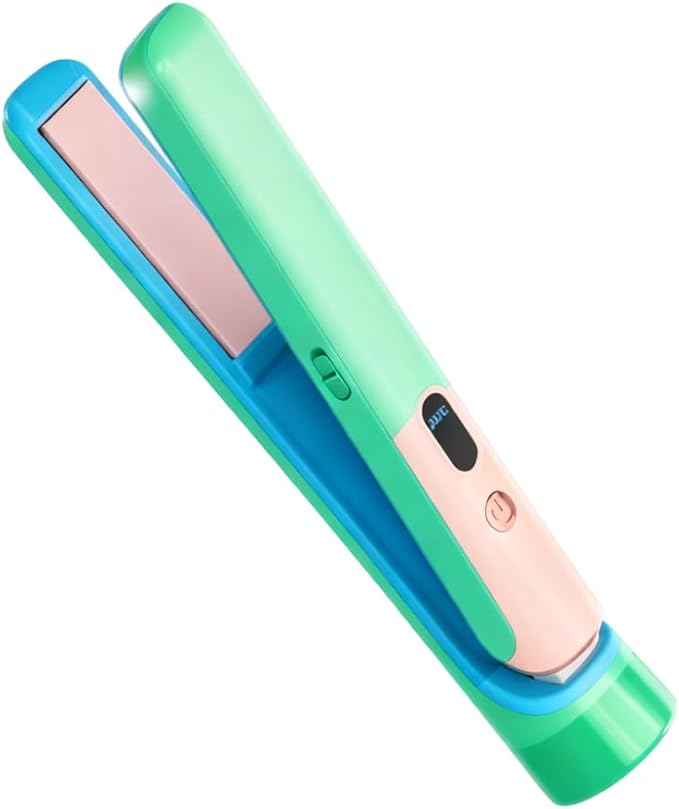 Cordless Hair Straightener Portable Travel Rechargeable Flat Iron Fast HeatingAdjustable Temperature for Professional Straightening &amp CurlingPortable and Travel-Friendly