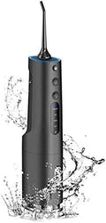 Water Flosser Cordless Teeth Cleaner Dental Oral Irrigator Power Dental Flossers IPX7 Waterproof Teeth Cleaner with 4 Cleaning Modes Detachable Water Tank(Black)