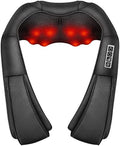 Neck Massager for Pain Relief Deep Tissue with Heat FSA Eligible 3D Kneading Massage Pillow Back Shoulder Massager for Body Muscle HSA Eligible Gifts for Him Her (NOT Cordless) (Black)