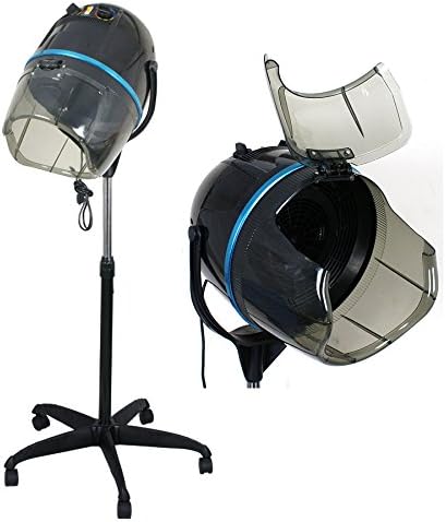 JungleA Professional Bonnet Hair Dryer Stand Up High Speed Blow Dryer w/Rolling Wheels Base Temperature/Time/Height Adjustable Equipment Suitable All Hair Types for Beauty Spa Home Salon