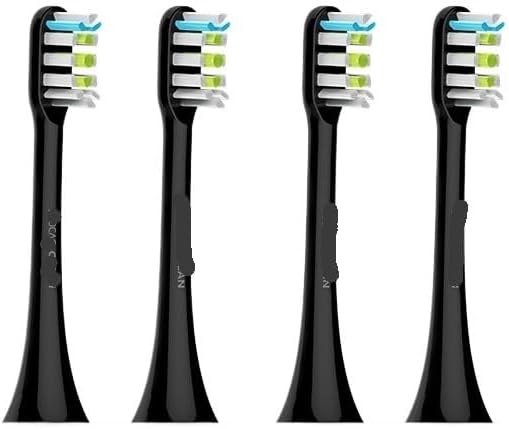 Compatible for SOOCAS Sonic Electric Toothbrush Heads Replacement X1 X3 X3U X5 Teeth Brush(Black 4 pcs)
