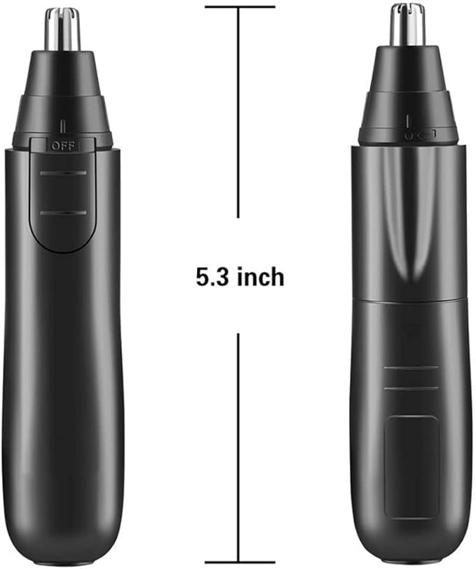 Ear and Nose Hair Trimmer Clipper - Painless Eyebrow &amp Facial Hair Trimmer for Men Women Battery-Operated Trimmer with IPX7 Waterproof Easy to Clean