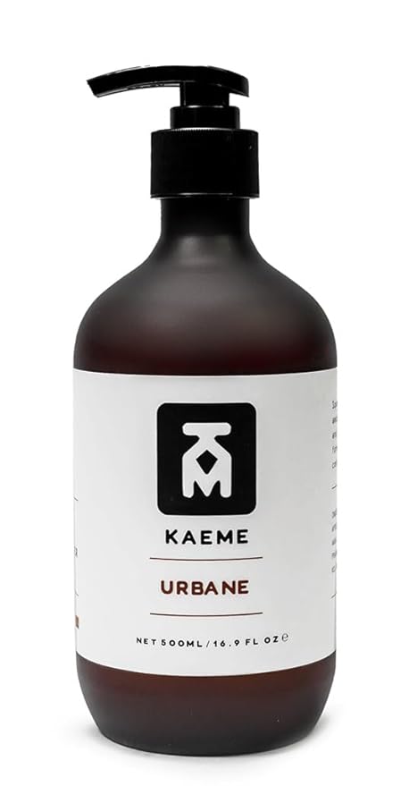 KAEME.COM URBANE BLACK SOAP BODY WASH-Handmade|Body Wash|Shampoo|Hair|Premium &amp Luxurious|Face Wash|Exfoliant|Moisturizer|Make-up Cleanser|All Hair|Sulfate- Free |Rashes|Eczema| Acne-500mL /16.9Fl