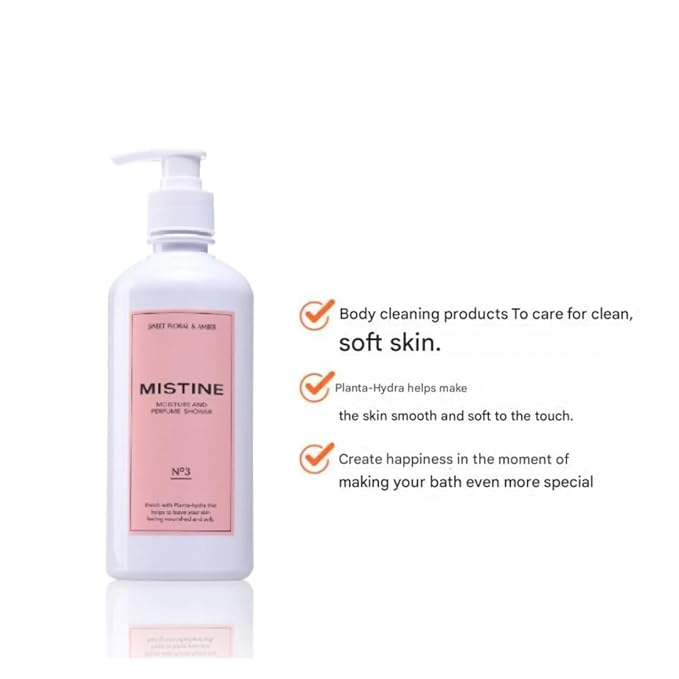 Sweet Floral &amp Amber Moisture &amp Perfume Shower Cream – 400ml – Hydrating &amp Aromatic Body Wash