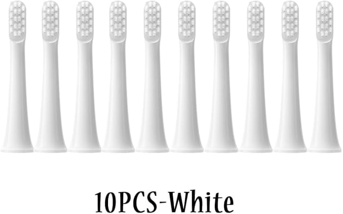 10pcs Replacment Heads Compatible for XIAOMI T100 Sonic Electric Toothbrush Soft Vacuum Dupont Whitening Clean Bristle Brush Nozzles Head(10pcs Pink)