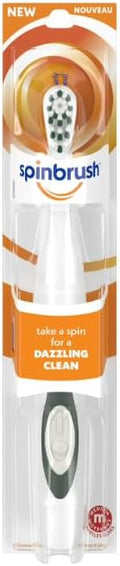 Spinbrush Simply Battery Powered Toothbrush – Medium Bristles Oscillating Head 4500 Sweeps/Min Ergonomic Handle Electric Toothbrush for Adults