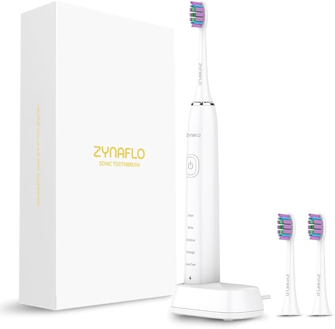 Sonic-Pro Electric Toothbrush 5 Cleaning Modes Smart Timer (Pearl White)