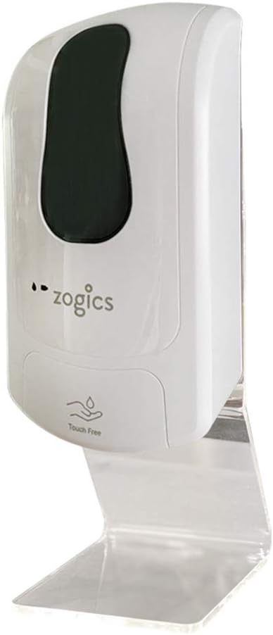 Zogics Touch-Free Automatic Gel Hand Sanitizer Dispenser – Tabletop Stand Hand Sanitizer Container with Touch-Free Sensors (White)