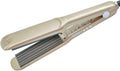 Hair Crimper Crimping Iron Professional 1.5 inch Plate Crimper Hair Tool Corrugation Curler Titanium Flat Iron Adjustable Temperature Corn Perm Corrugated Curler Gold