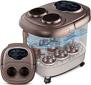 Massager with Motorized Rollers Shiatsu Massage Shower Heat Red Light Temperature Control Timer LED Display One Key Operation Durable and Convenient