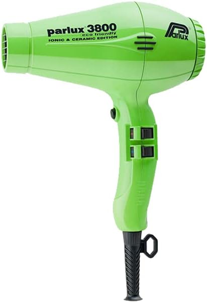 Parlux 3800 Eco Friendly Ionic and Ceramic Green Hair Dryer and Miracle Large Detangling Brush Mint Green – Professional Blow Dryer and Dual Bristle Brush for Smooth Shiny Frizz-Free Hair