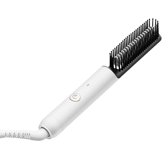 Hair Straightener Brush Anti-Scald Electric Comb Fast Heating Curly and Straight Hair