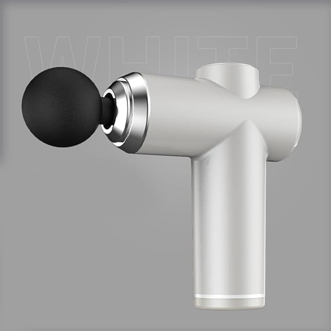 Massage Gun Massage Gun Deep Tissue for Athletes Professional Muscle Percussion Massage Gun Massager Gun for Shoulder Leg Back Body Pain Relief Quiet Portable Sport Massager Gifts for Him (white)