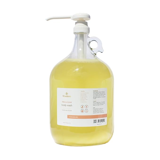 Waxelene Body Wash Free And Clear Gallon Size 3.8lt For Sensitive Skin Safe eczema psoriasis dermatitis biodegradable reef safe