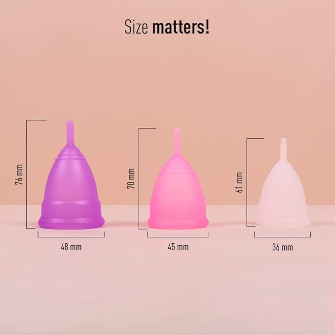 Sirona Reusable Menstrual Cup Medium (Pack of 2)| Reusable Period Cup | Tampon and Pad Alternative | Heavy Flow