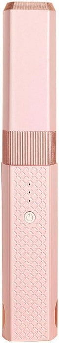 Cordless Hair Straightener 2 in 1 Portable Mini Ceramic Flat Iron and Curler USB-C Rechargeable Travel Straightener Lock in Moisture &amp Shine 3 Levels Adjustable (Pink)