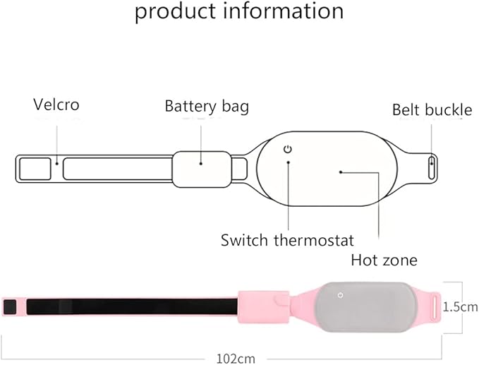 The Rechargeable Warm Palace with hot Water Bottle can Warm The Waist and Stomach Warm The Kidney and Warm The Palace and Relieve The Dysmenorrhea of Girls. (Color : Massage)