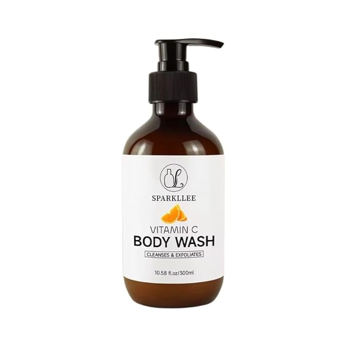 Vitamin C Body Wash for Daily Cleansing | Refreshing Shower Gel with Citrus Extract | Gentle Skin Cleansing Bath Gel for Men and Women | Hydrating Body Cleanser 300ml