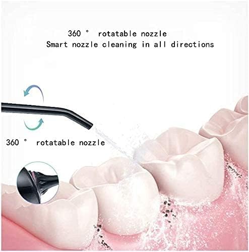 Water Flosser Cordless for Teeth - Portable Dental Oral Irrigator 3 Modes Rechargeable IPX7 Waterproof Water Pick Teeth Cleaner for Home Travel (Black)