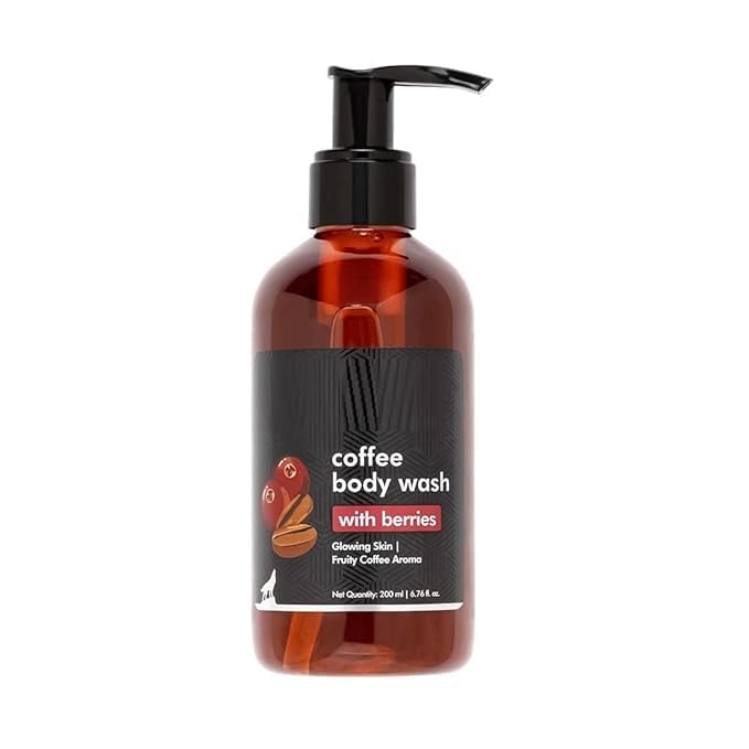 NS Coffee Body Wash with Berries | De-Tan &amp Deep Cleansing Shower Gel | Enriched with Vitamin C &amp in Energizing Fruity Berry Aroma | Suitable for All Skin Types | For Men &amp Women (200ml)