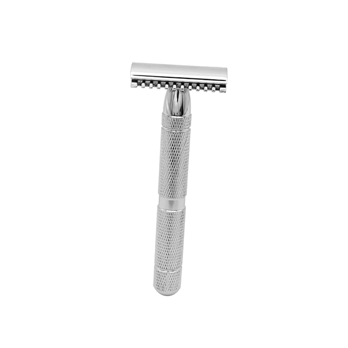 Baluue 2pcs Men Razor Safety Razor Stainless Steel Blade Double Shaver for Gentle Hair Removal
