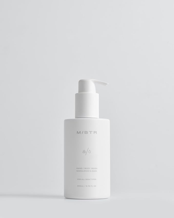 MISTR Hand &amp Body Wash Nourishing &amp Soothing Formula Sandalwood &amp Basil Scent with Magnesium Oat Extract Niacinamide Panthenol All Skin Types